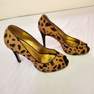 Guess By Marciano Pony Hair Animal Print Heels Size 8